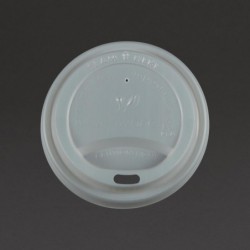 Couvercles CPLA pour gobelets boissons chaudes compostables Vegware 225ml (lot de 1000) GH024 Vegware