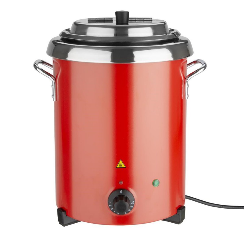 Marmite à soupe rouge avec poignées Buffalo GH227 Buffalo Marmite à soupe rouge avec poignées Buffalo GH227 Buffalo