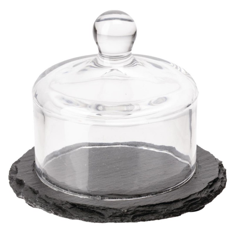Plateau en ardoise avec cloche en verre APS GH408 APS