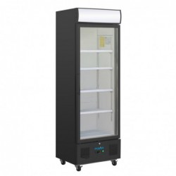Vitrine réfrigérée positive avec caisson lumineux Polar Série G 368L noire GH427 Polar