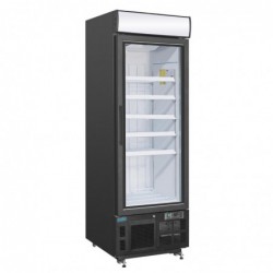 Vitrine réfrigérée négative avec caisson lumineux Polar Série G 412L noire GH428 Polar