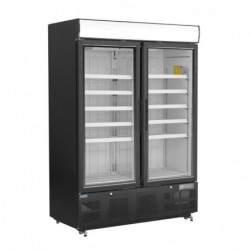 Vitrine réfrigérée négative avec caisson lumineux Polar Série G 920L noire GH429 Polar