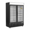 Vitrine réfrigérée négative avec caisson lumineux Polar Série G 920L noire GH429 Polar