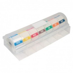 Etiquettes alimentaires solubles code couleur avec distributeur Hygiplas 50mm GH475 Hygiplas