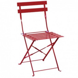 Chaises de terrasse en acier Bolero rouges (Lot de 2) GH555 Bolero