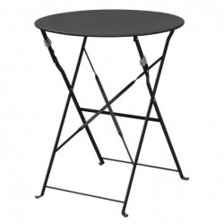 Table de terrasse en acier Bolero noire GH558 Bolero