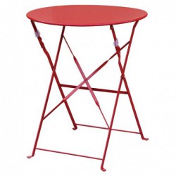 Table de terrasse en acier Bolero rouge GH560 Bolero