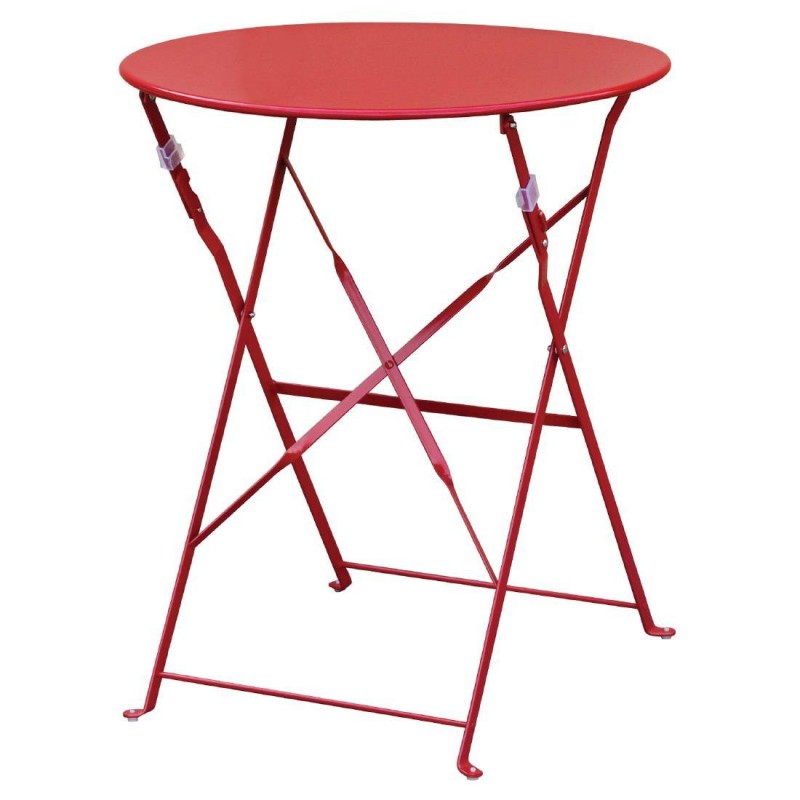 Table de terrasse en acier Bolero rouge GH560 Bolero Table de terrasse en acier Bolero rouge GH560 Bolero