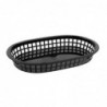 Panière alimentaire ovale en polypropylène Olympia noire (Lot de 6) GH969 Olympia