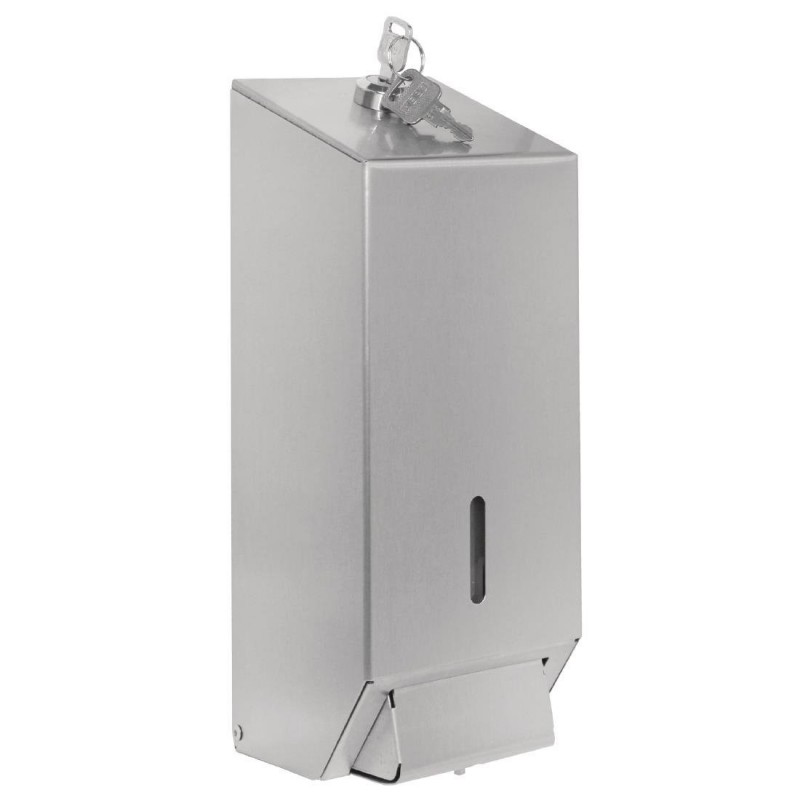 Distributeur de savon liquide en acier inoxydable Jantex 1 litre GJ034 Jantex Distributeur de savon liquide en acier inoxydable Jantex 1 litre GJ034 Jantex