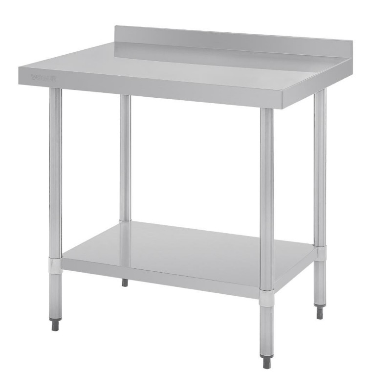 Table en acier inoxydable avec rebord Vogue 900 x 700mm GJ506 Vogue Table en acier inoxydable avec rebord Vogue 900 x 700mm GJ506 Vogue