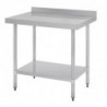 Table en acier inoxydable avec rebord Vogue 900 x 700mm GJ506 Vogue