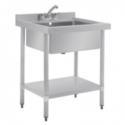 Plonge bac unique en acier inoxydable Vogue GJ537 Vogue