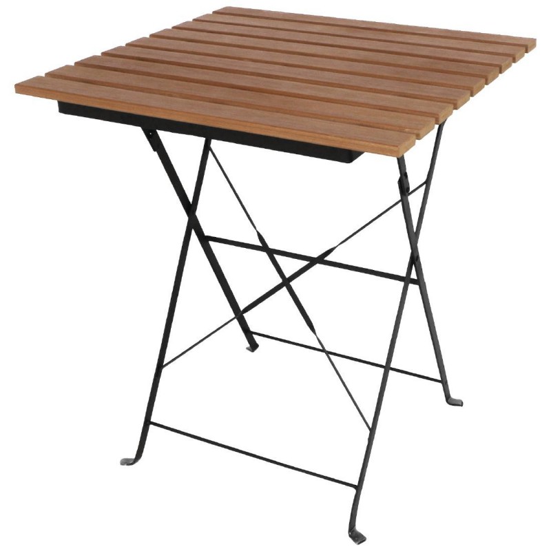 Table bistro carrée en imitation bois Bolero 600mm GJ765 Bolero Table bistro carrée en imitation bois Bolero 600mm GJ765 Bolero