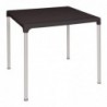Table carrée avec pieds aluminium Bolero noire 750mm GJ970 Bolero