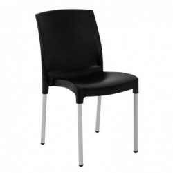 Chaises bistro empilables Bolero noires (Lot de 4) GJ976 Bolero