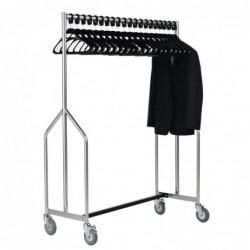 Portant à vêtements professionnel en Z avec 20 cintres GK911 Bolero