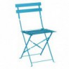 Chaises de terrasse pliantes en acier Bolero bleu turquoise (Lot de 2) GK982 Bolero