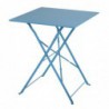 Table de terrasse carrée en acier Bolero bleu turquoise 600mm GK985 Bolero