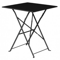 Table de terrasse carrée en acier Bolero noire 600mm GK989 Bolero