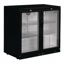 Arrière-bar deux portes pivotantes Polar Série G noir 208L GL002 Polar