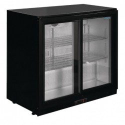 Arrière-bar deux portes coulissantes Polar Série G noir 208L GL003 Polar