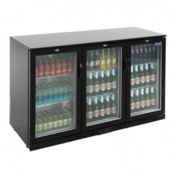 Arrière-bar trois portes pivotantes Polar Série G noir 330L GL004 Polar