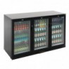 Arrière-bar trois portes pivotantes Polar Série G noir 330L GL004 Polar