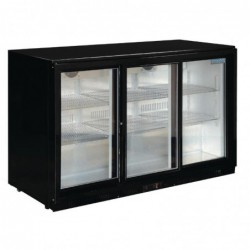 Arrière-bar trois portes coulissantes Polar Série G noir 330L GL006 Polar