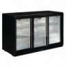 Arrière-bar trois portes coulissantes Polar Série G noir 330L GL006 Polar