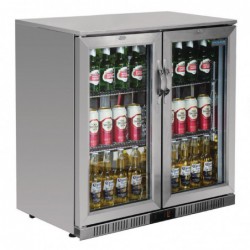 Arrière-bar deux portes pivotantes Polar Série G inox 208L GL008 Polar