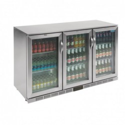 Arrière-bar trois portes pivotantes Polar Série G inox 330L GL009 Polar