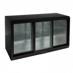 Arrière-bar trois portes coulissantes Polar Série G noir 320L GL013 Polar