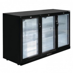 Arrière-bar trois portes pivotantes Polar Série G noir 320L GL014 Polar