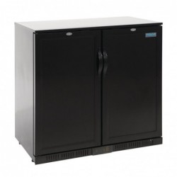 Arrière-bar deux portes pleines pivotantes Polar Série G noir 208L GL016 Polar