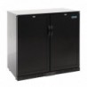 Arrière-bar deux portes pleines pivotantes Polar Série G noir 208L GL016 Polar