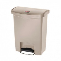 Poubelle à pédale frontale Rubbermaid Slim Jim beige 30L GL021 Slim Jim
