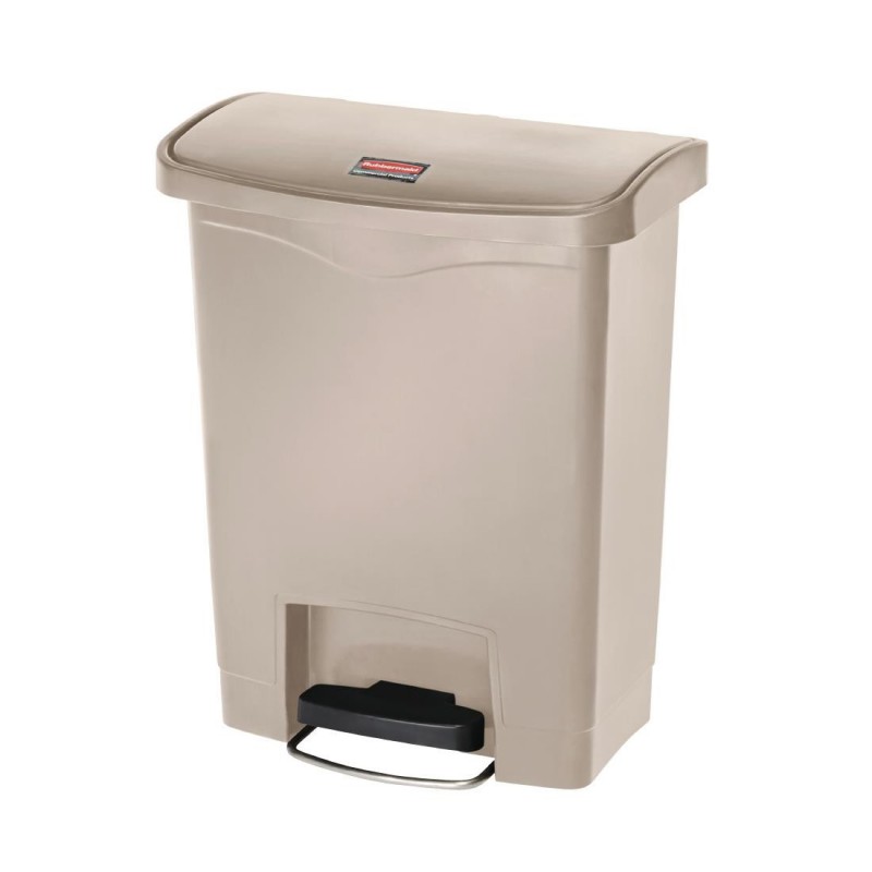 Poubelle à pédale frontale Rubbermaid Slim Jim beige 30L GL021 Slim Jim Poubelle à pédale frontale Rubbermaid Slim Jim beige 30L GL021 Slim Jim