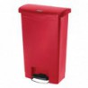 Poubelle à pédale frontale Rubbermaid Slim Jim rouge 50L GL026 Slim Jim