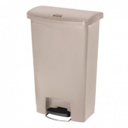 Poubelle à pédale frontale Rubbermaid Slim Jim beige 50L GL027 Slim Jim