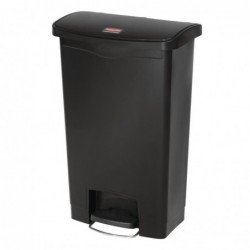 Poubelle à pédale frontale Rubbermaid Slim Jim noire 50L GL028 Slim Jim