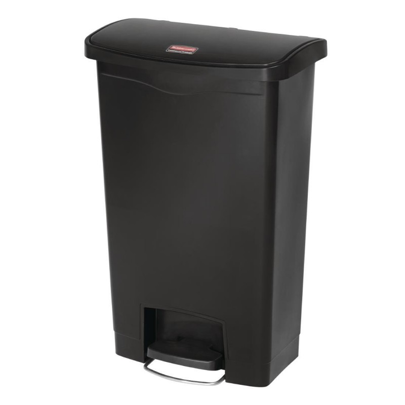 Poubelle à pédale frontale Rubbermaid Slim Jim noire 50L GL028 Slim Jim Poubelle à pédale frontale Rubbermaid Slim Jim noire 50L GL028 Slim Jim