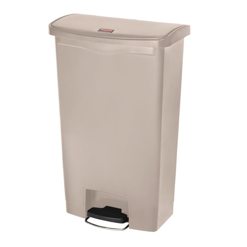 Poubelle à pédale frontale Rubbermaid Slim Jim beige 68L GL033 Slim Jim Poubelle à pédale frontale Rubbermaid Slim Jim beige 68L GL033 Slim Jim