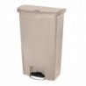 Poubelle à pédale frontale Rubbermaid Slim Jim beige 68L GL033 Slim Jim