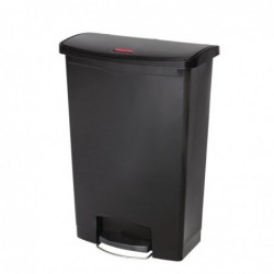 Poubelle à pédale frontale Rubbermaid Slim Jim noire 90L GL040 Slim Jim