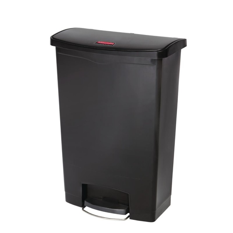 Poubelle à pédale frontale Rubbermaid Slim Jim noire 90L GL040 Slim Jim Poubelle à pédale frontale Rubbermaid Slim Jim noire 90L GL040 Slim Jim