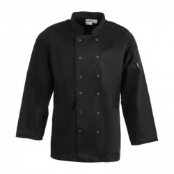 Veste de cuisine mixte Whites Vegas manches longues noire L A438-L Whites Chefs Clothing