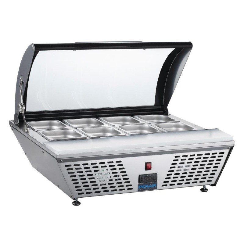 Saladette réfrigérée avec planche de découpe Polar Série G GL178 Polar Saladette réfrigérée avec planche de découpe Polar Série G GL178 Polar