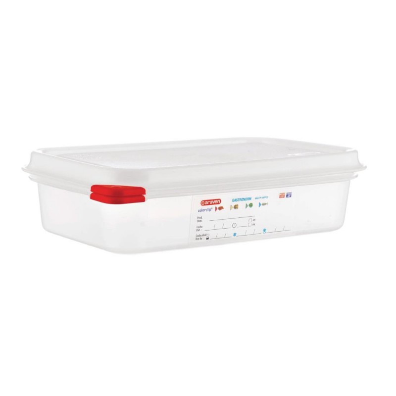 Boîtes alimentaires en polypropylène GN 1/4 Araven 1 Boîtes alimentaires en polypropylène GN 1/4 Araven 1