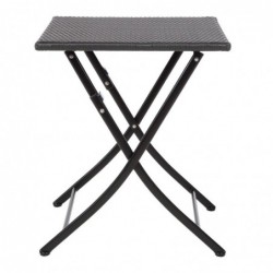 Table carrée pliante en rotin PE Bolero 600mm GL302 Bolero